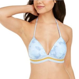 Hula Honey Hana Beach Tie Dye Banded Bikini Top Size Large